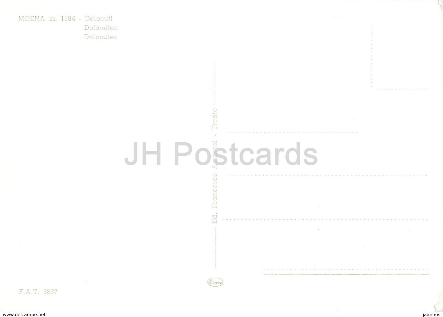 Moena 1184 m - Dolomiti - 3837 - Italie - inutilisé
