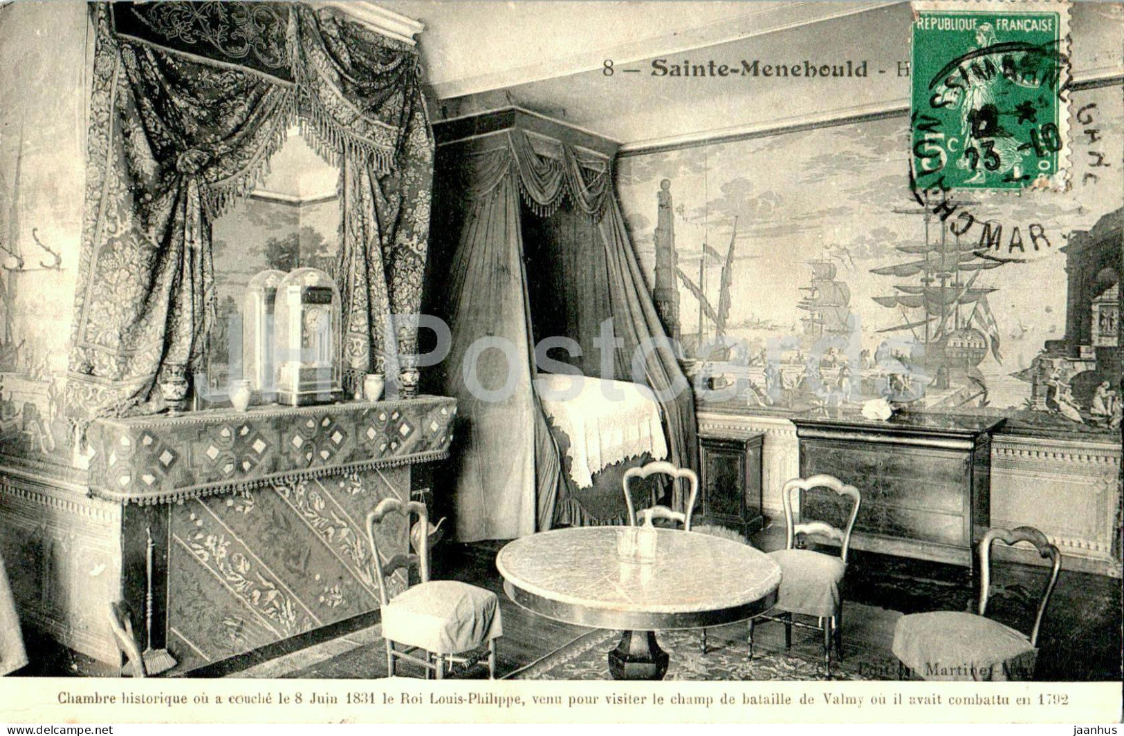 Sainte Menehould - Chambre historique de la Famille Royale - 8 - old postcard - 1910 - France - used - JH Postcards