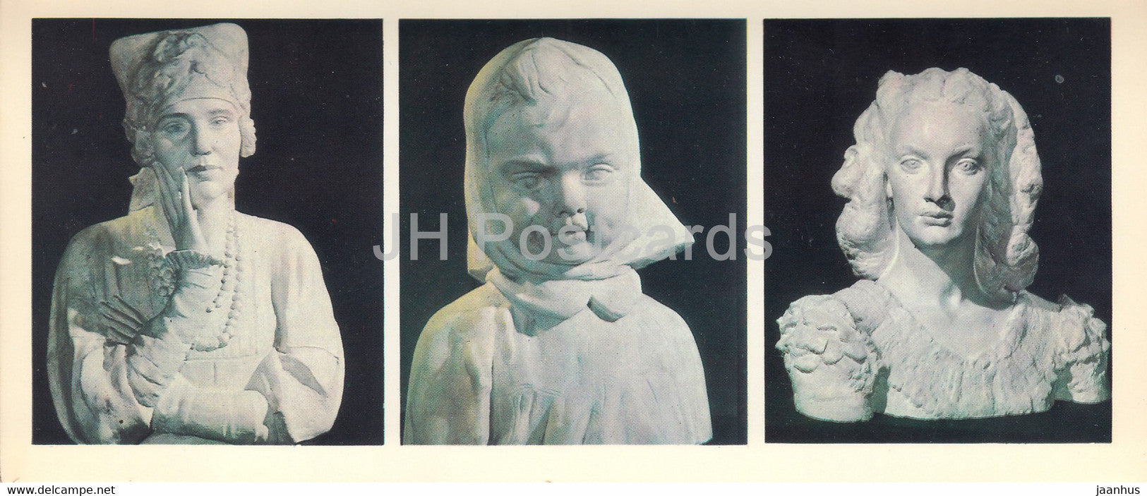 Russian sculptor S. Konenkov Museum - N. Plevitskaya - Ninochka - Marfinka - 1978 - Russia USSR - unused - JH Postcards