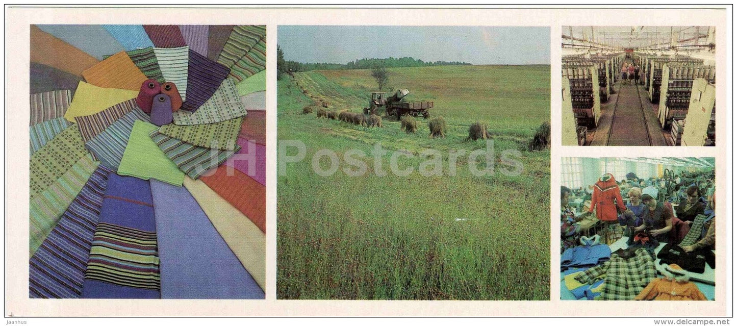 Vologda flax products - garment factory - Vologda Region - 1987 - Russia USSR - unused - JH Postcards