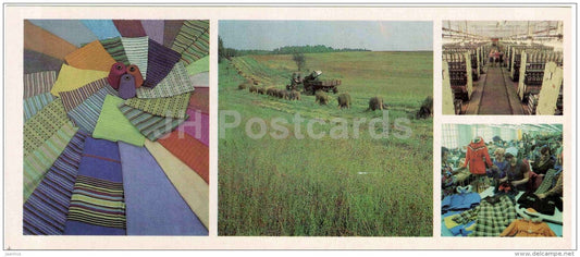 Vologda flax products - garment factory - Vologda Region - 1987 - Russia USSR - unused - JH Postcards