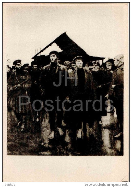 illustration by O. Vereysky - Podtyolkov and Krivoshlykov - And Quiet Flows the Don - 1959 - Russia USSR - unused - JH Postcards