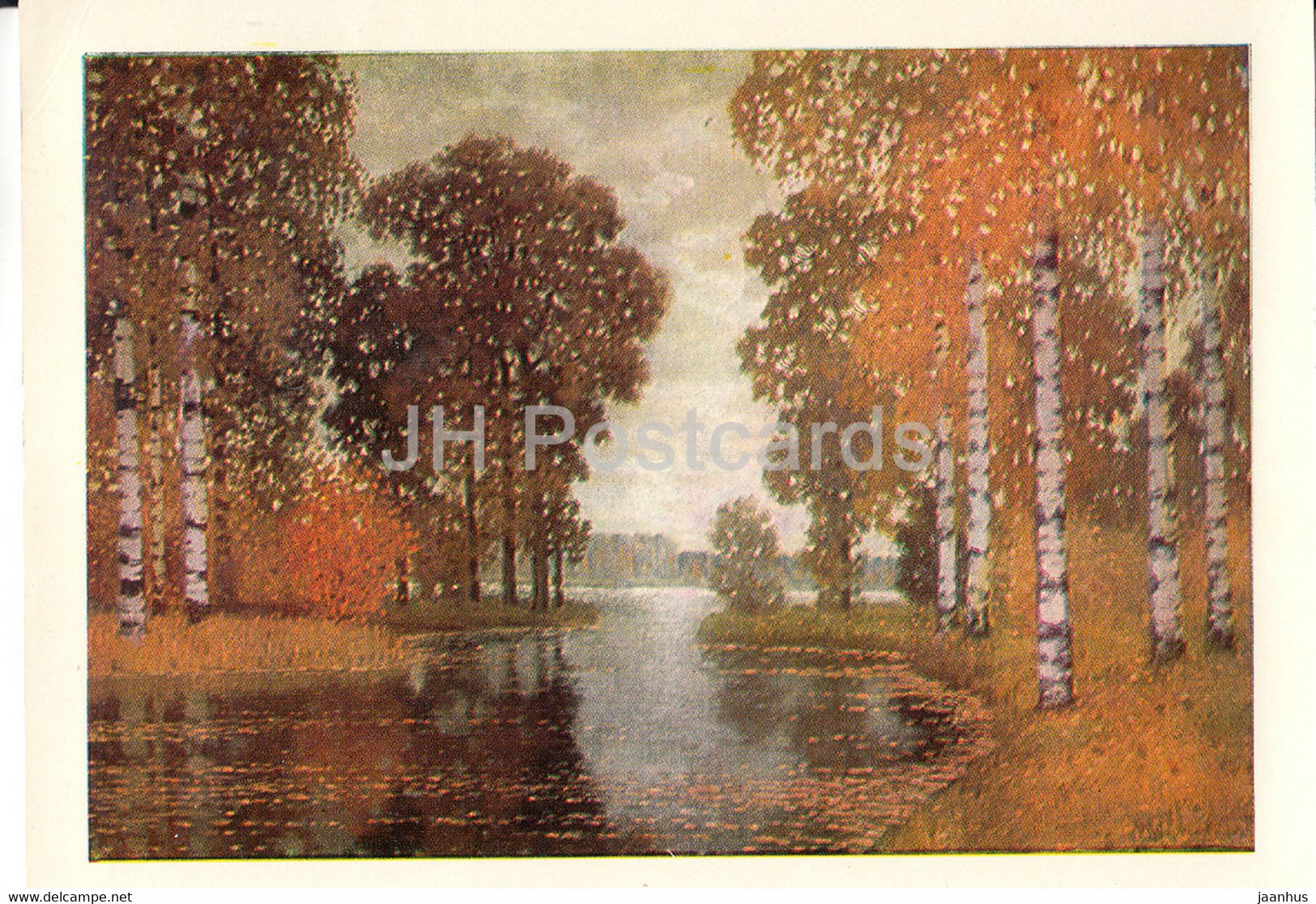 painting by Vilhelms Purvitis - Autumn - Latvian art - Latvia USSR - unused - JH Postcards