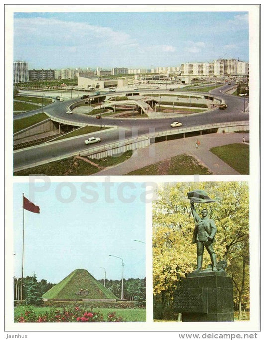 Nikolskaya residential district - Glory Hill - large postcard - Kyiv - Kiev - 1980 - Ukraine USSR - unused - JH Postcards