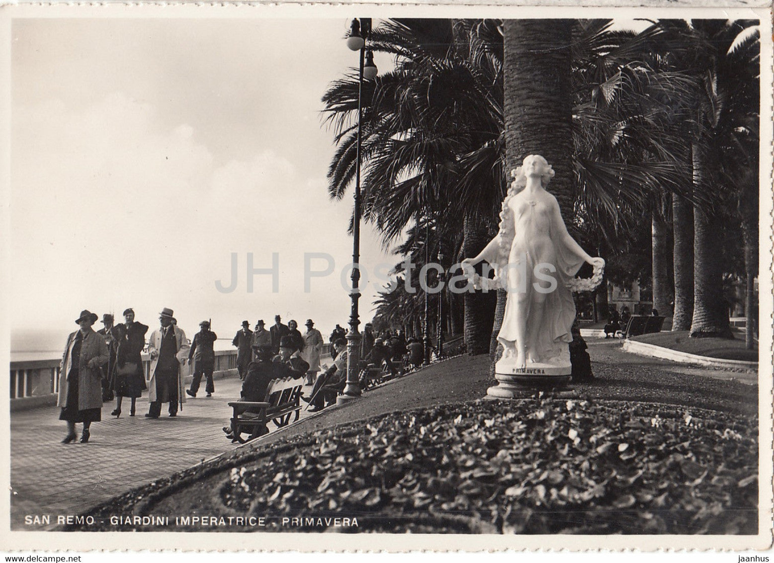 Sanremo - San Remo - Giardini Imperatrice - Primavera - garden - 35 - old postcard - Italy - unused - JH Postcards