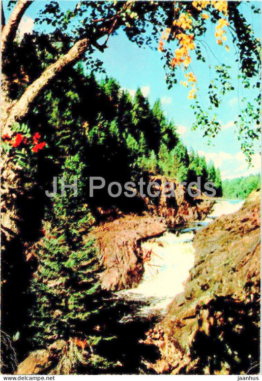 Karelia - Karjala - waterfall Kivach - Kivaszun koski - 1965 - Russia USSR - unused - JH Postcards