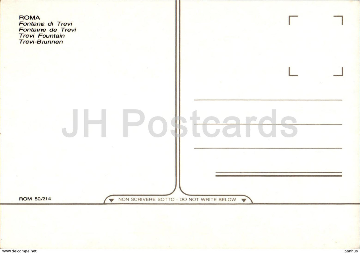 Roma - Rome - Fontana di Trevi - Trevi fountain - night view - 50/214 - Italy - unused