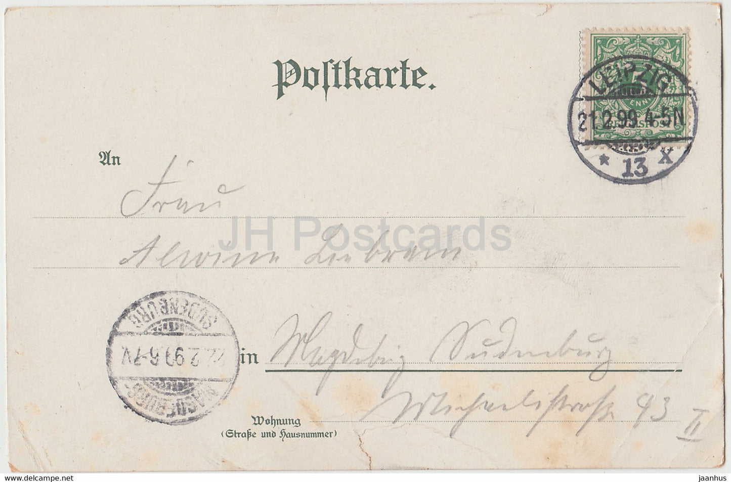Berlin - Schauspielhaus - Theater - Methode Toussaint Langenscheidt - 8 - alte Postkarte - 1899 - Deutschland - gebraucht