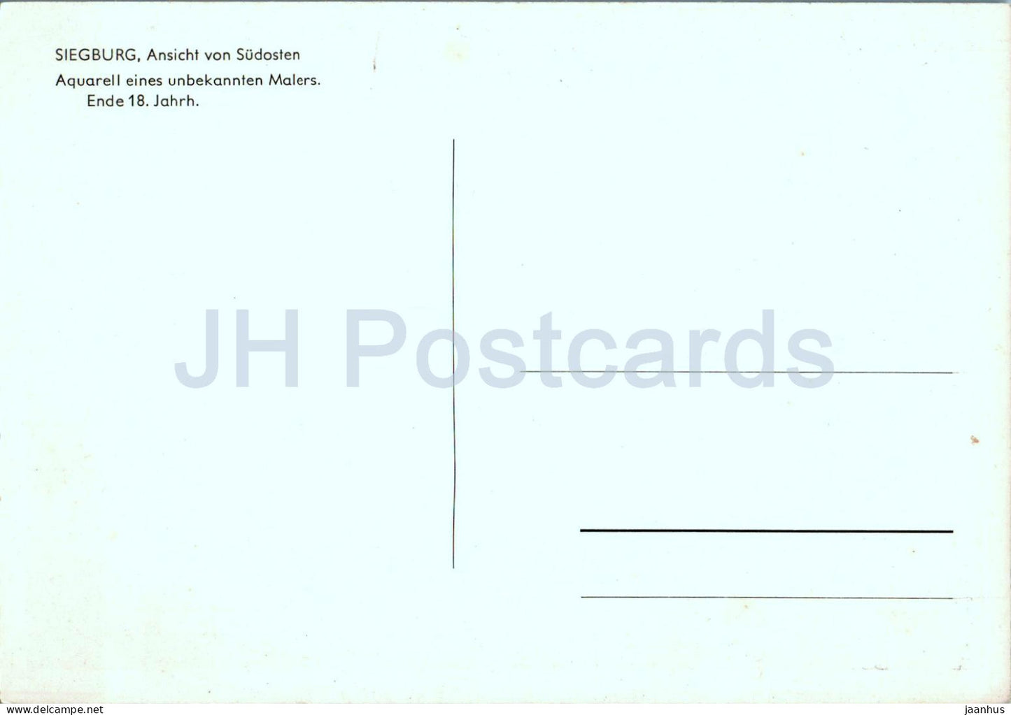Siegburg - Ansicht von Sudosten - art - peinture - Allemagne - inutilisé 