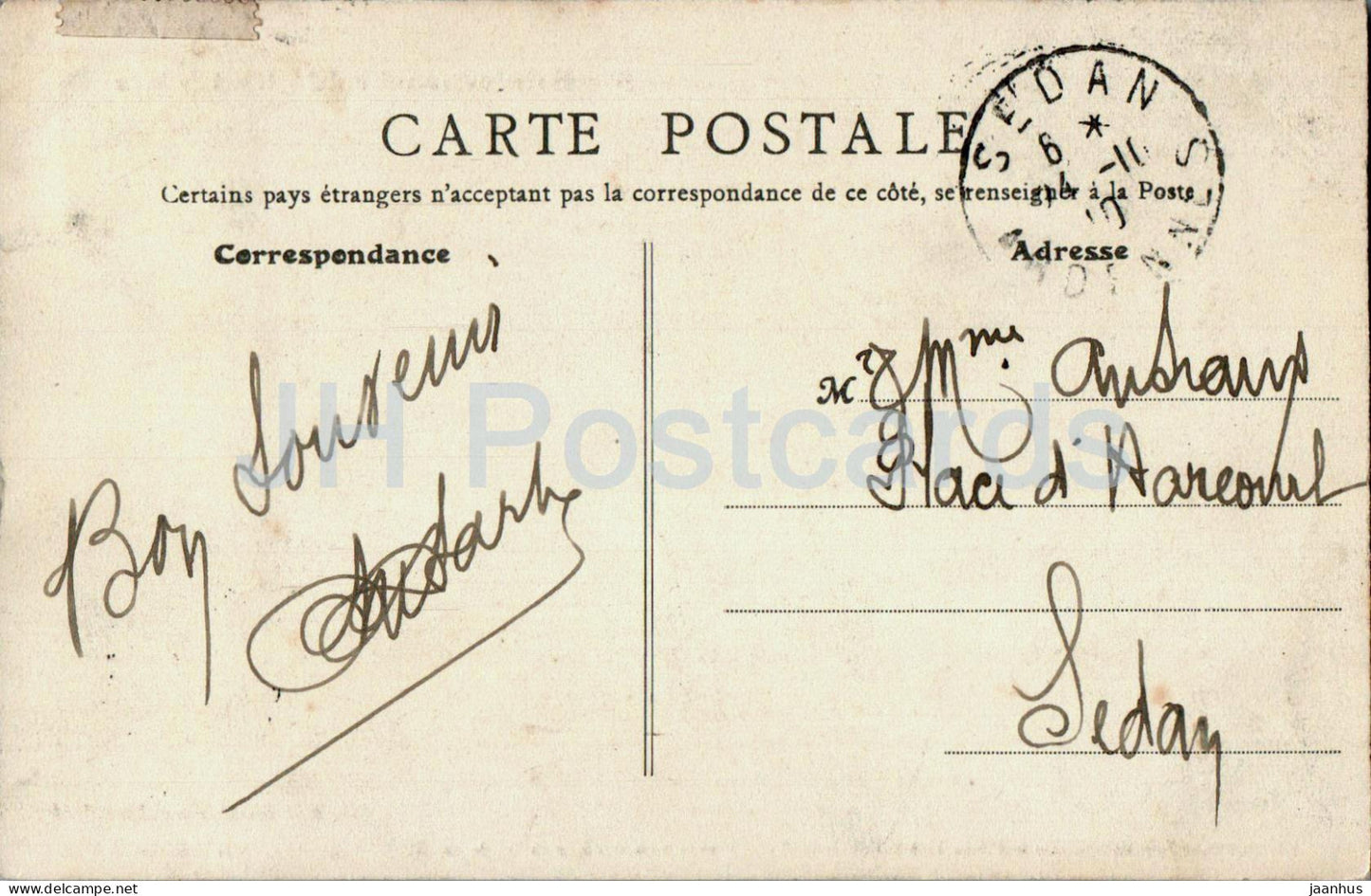 Sainte Menehould – Chambre historique de la Famille Royale – 8 – alte Postkarte – 1910 – Frankreich – gebraucht 
