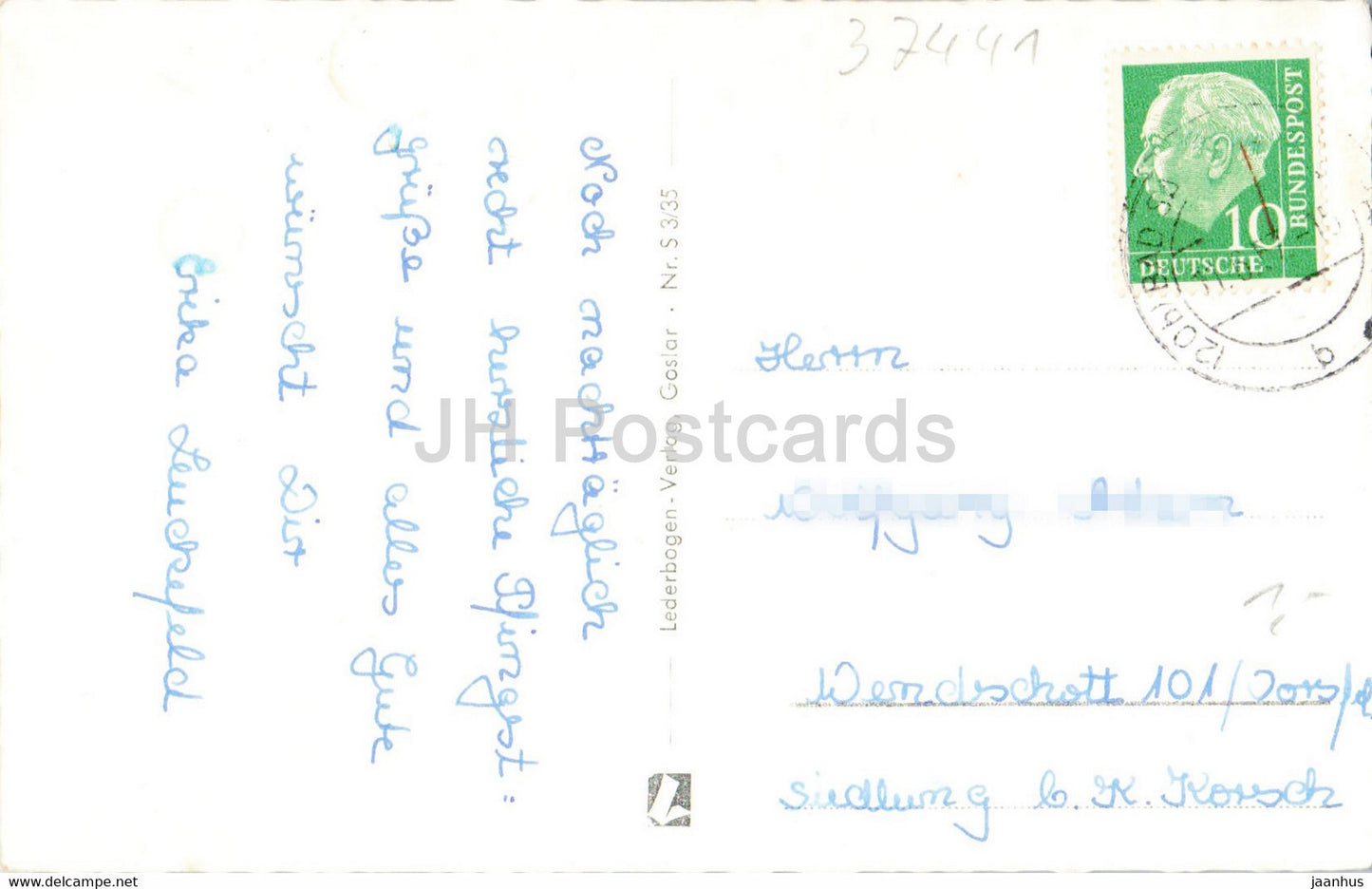 Gruss aus Bad Sachsa Sudharz - Schutzenhaus - Ravensberg - Kurhaus - Postplatz - old postcard - Germany - used