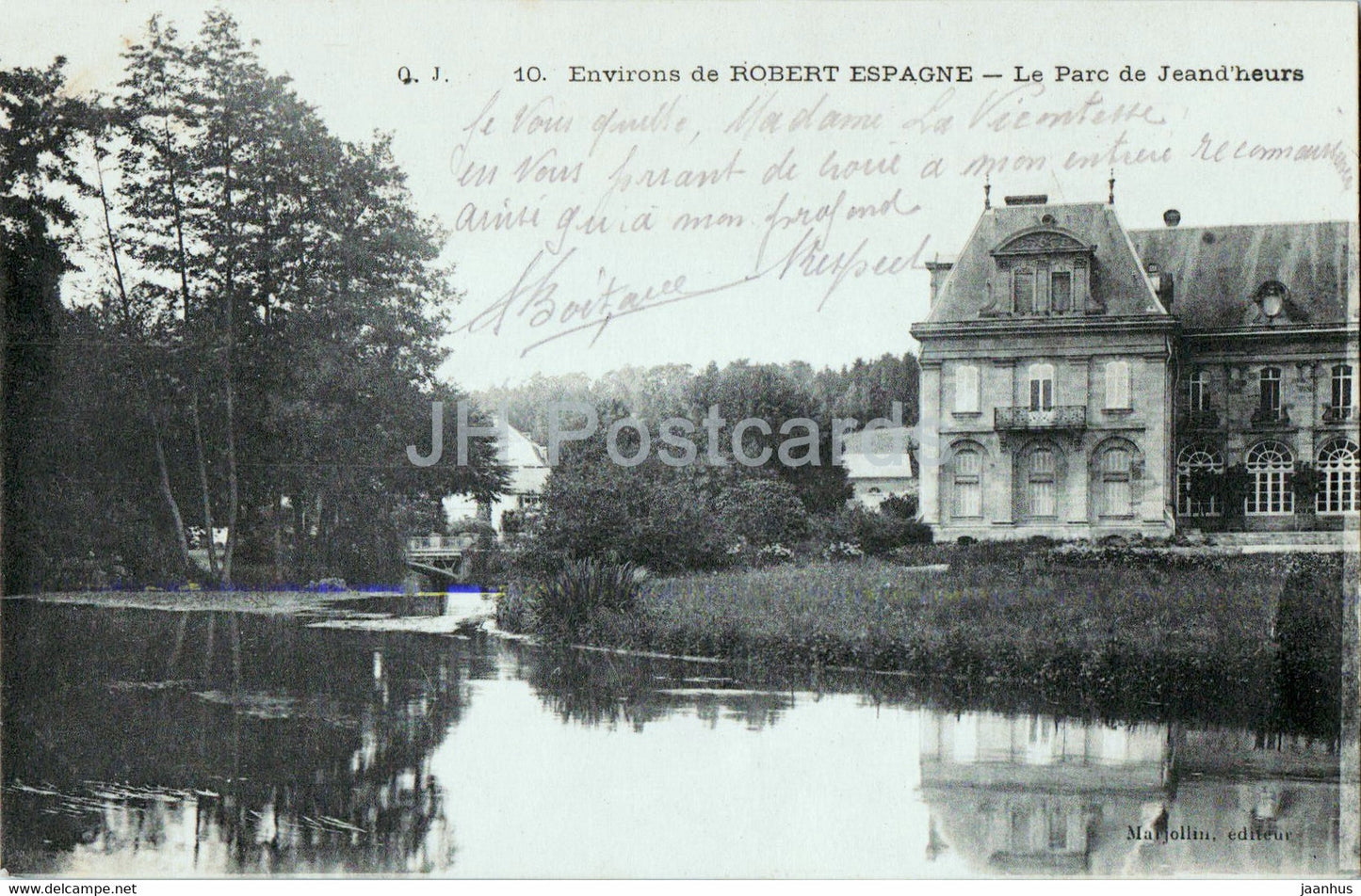 Environs de Robert Espagne - Le Parc de Jeand'heurs - 10 - old postcard - 1915 - France - used - JH Postcards