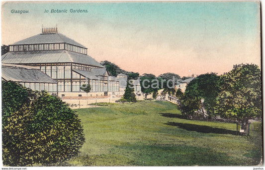 Glasgow - In Botanic Gardens - old postcard - Scotland - United Kingdom - unused - JH Postcards