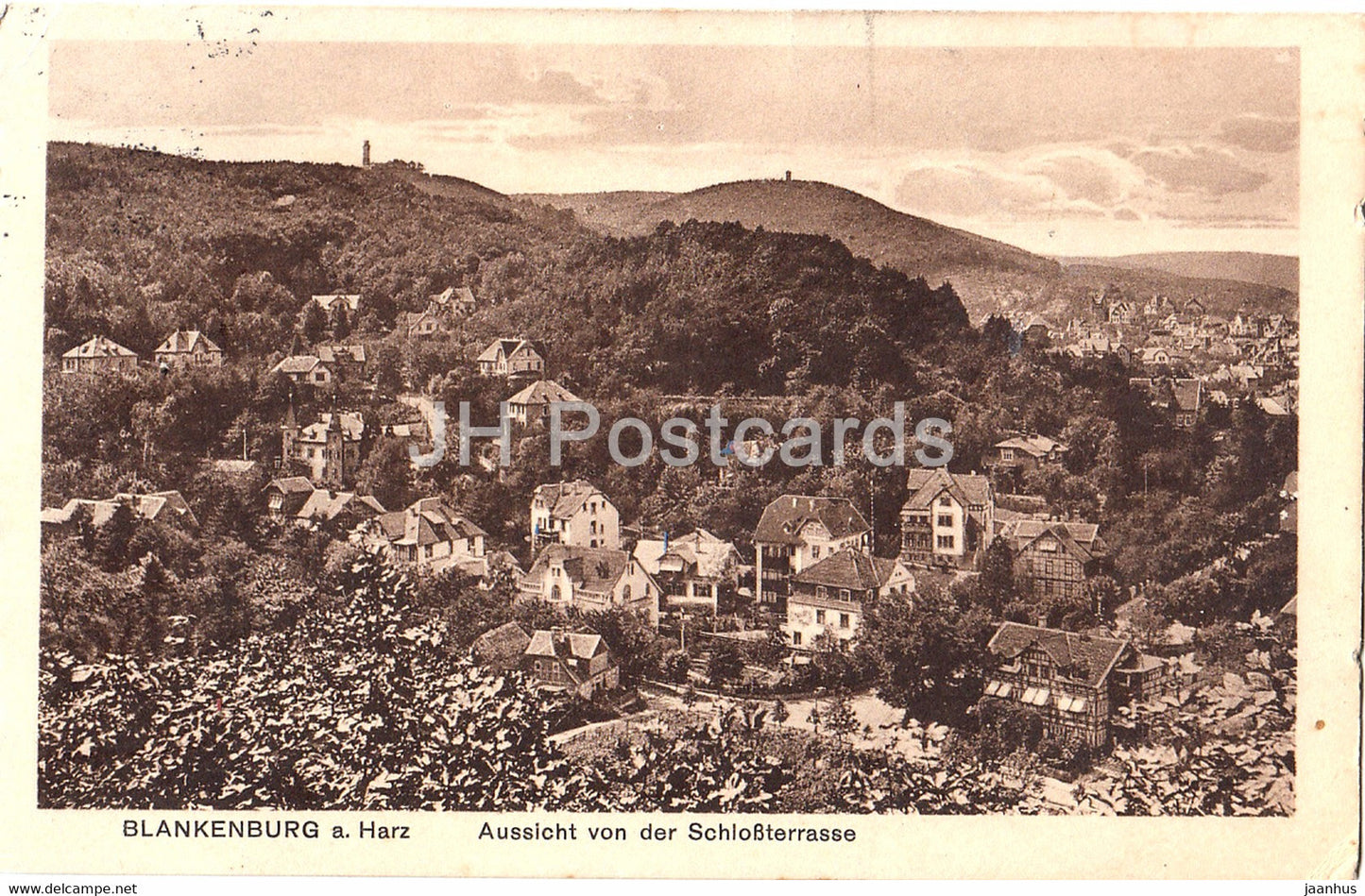 Blankenburg a H - Aussicht von der Schlossterrasse - old postcard - 1930 - Germany - used - JH Postcards