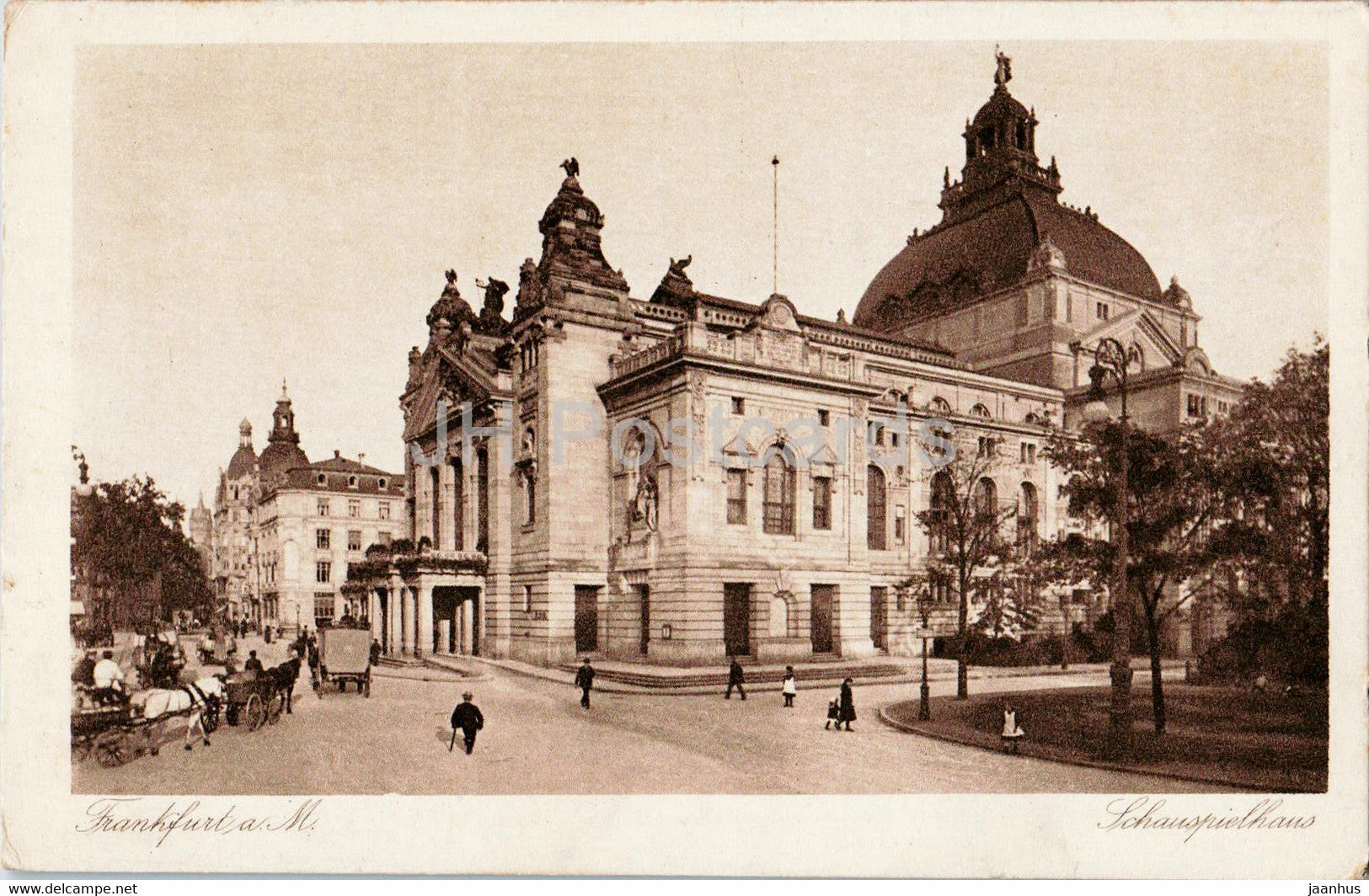 Frankfurt a M - Schauspielhaus - theatre - old postcard - 1921 - Germany - used - JH Postcards