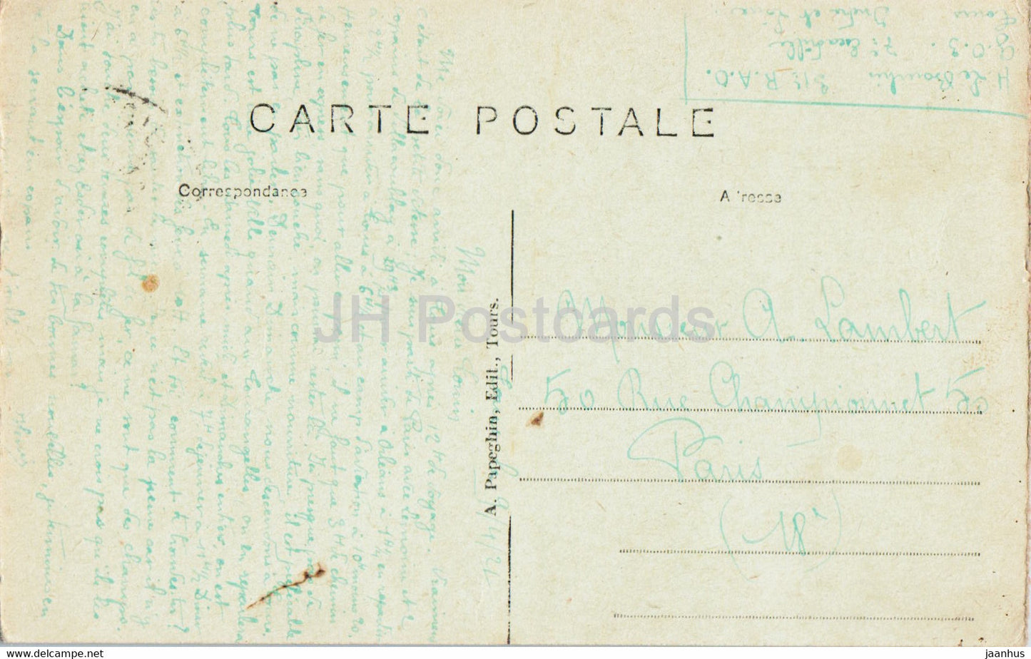 Touren - Vue panoramique award a 800 m d'altitude - Panorama - 4 - alte Postkarte - 1921 - Frankreich - gebraucht