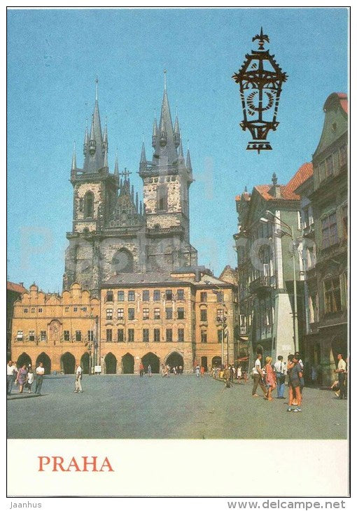 Old Town Square with the Tyn Church of the Lord´s Mother - Praha - Prague - Czechoslovakia - Czech - unused - JH Postcards