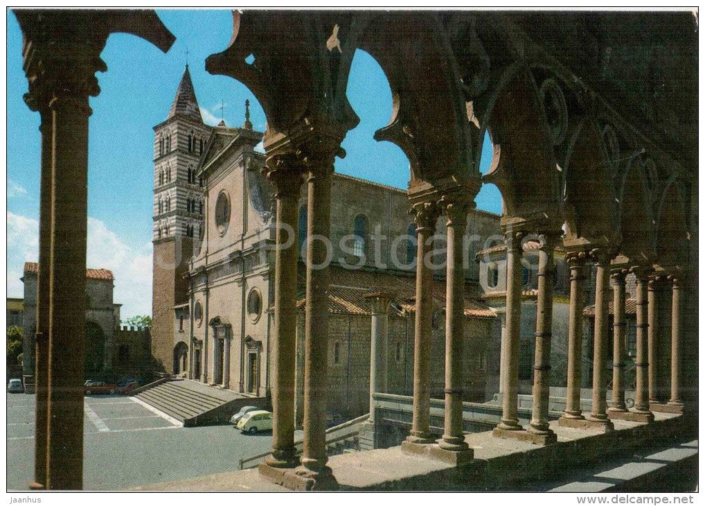Il Duomo dalla Loggia del Palazzo Papale - cathedral , Pope`s Palace - Viterbo - Lazio - 16784 - Italia - Italy - unused - JH Postcards