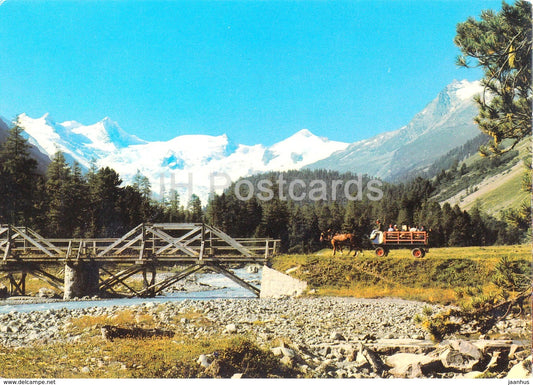Rosegtal - horse carriage - 1978 - Switzerland - used - JH Postcards