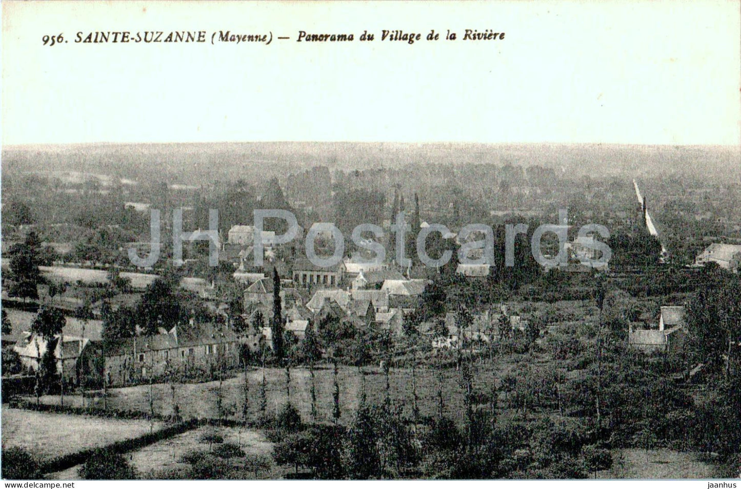 Sainte Suzanne - Panorama du Village de la Riviere - 956 - old postcard - France - used - JH Postcards