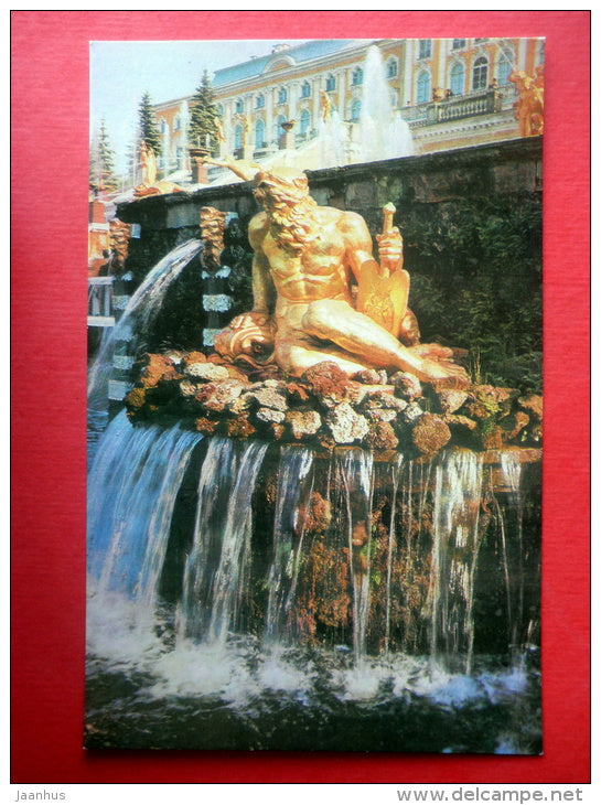 The Great Cascade . The Volkhov Fountain , 1723 - fountains - 1973 - Russia USSR - unused - JH Postcards