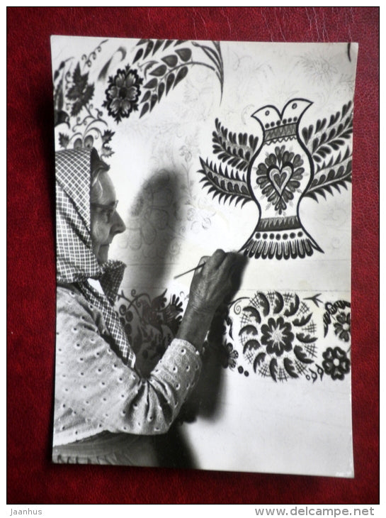 artist Hedviga Kristoficova from Vajnory -Municipal Museum in Bratislava - handicraft - Slovakia Czechoslovakia - unused - JH Postcards