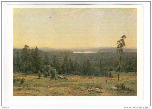 painting by I. I. Shishkin - Forest views , 1884 - russian art - unused - JH Postcards