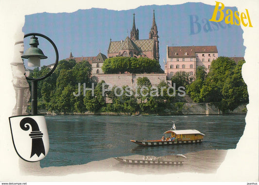 Basel - Basle - Partie am Rhein - boat - 2013 - Switzerland - used - JH Postcards