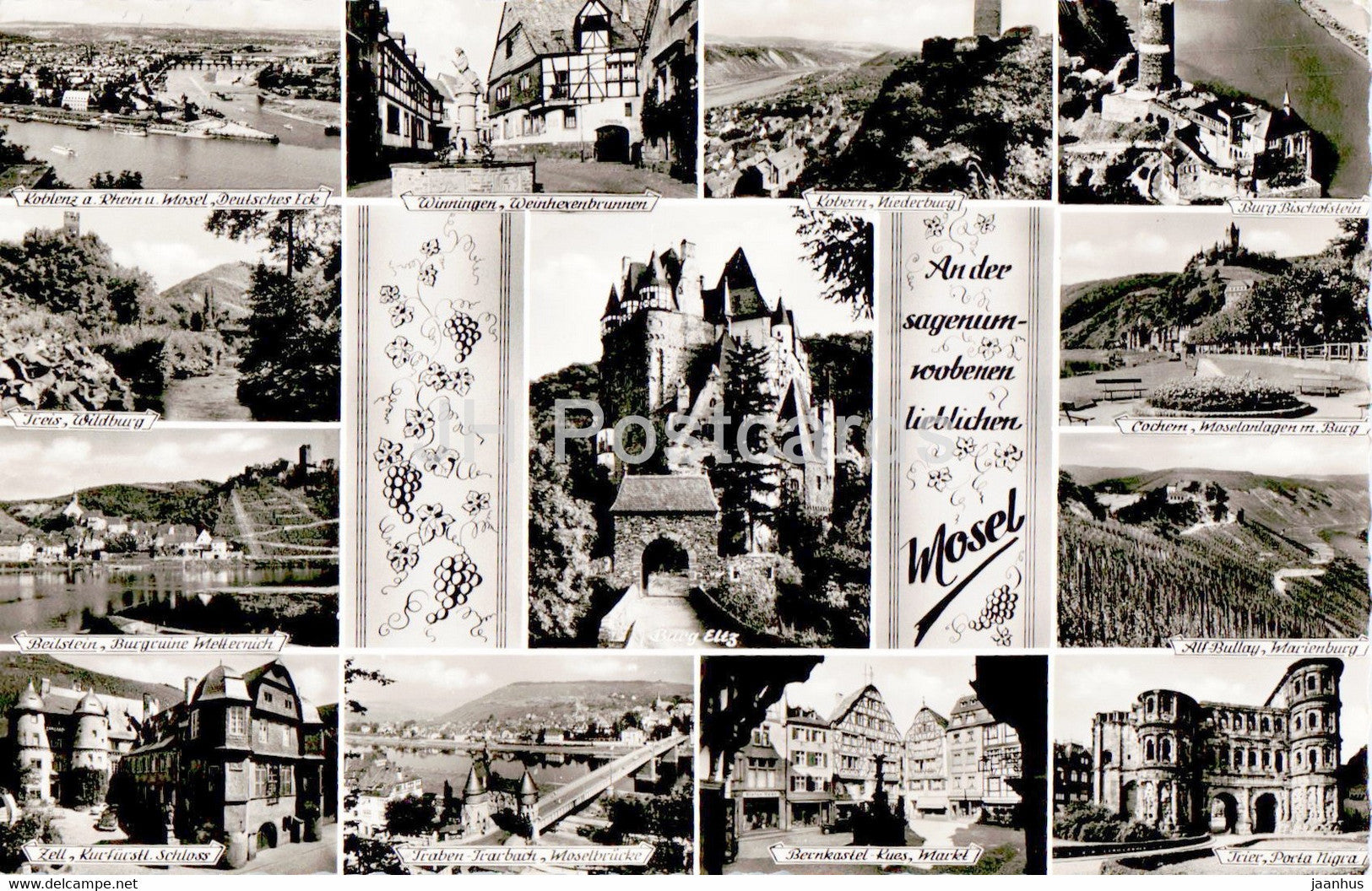 An der sagenumwobenen lieblichen Mosel - Winningen - Koblenz - Cochem - old postcard - Germany - unused - JH Postcards