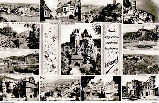 An der sagenumwobenen lieblichen Mosel - Winningen - Koblenz - Cochem - old postcard - Germany - unused - JH Postcards