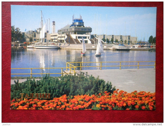 The Sailing Centre - sailing boats - yachts - Tallinn - 1984 - Estonia USSR - unused - JH Postcards