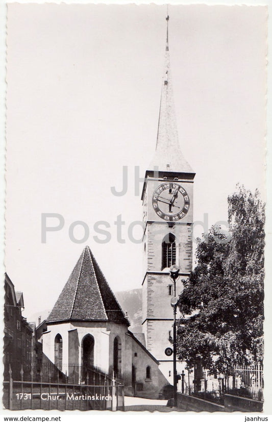 Chur. Martinskirche - church - Switzerland - old postcards - unused - JH Postcards