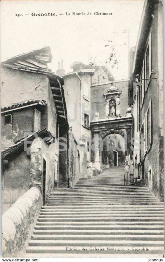 Grenoble - La Montee de Chalmont - 240 - old postcard - 1912 - France - used - JH Postcards