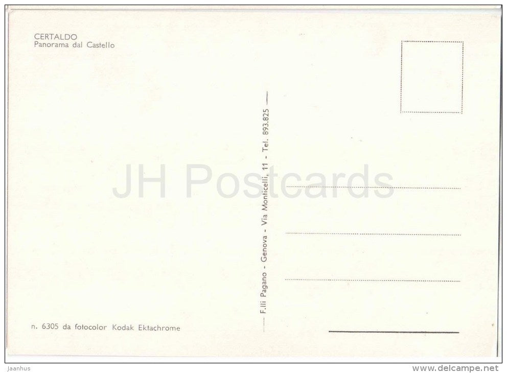 panorama dal Castello - castle - Certaldo - Toscana - 6305 - Italia - Italy - unused - JH Postcards
