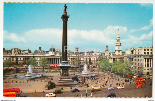London - Trafalgar Square - bus - United Kingdom - England - unused - JH Postcards