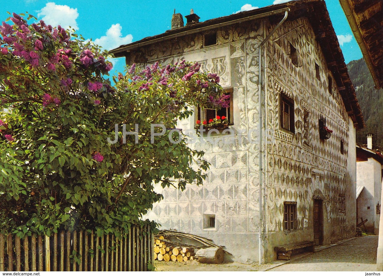 Andeer - Sgrafito Haus aus dem Jahre 1501 - 3361 - Switzerland - unused - JH Postcards