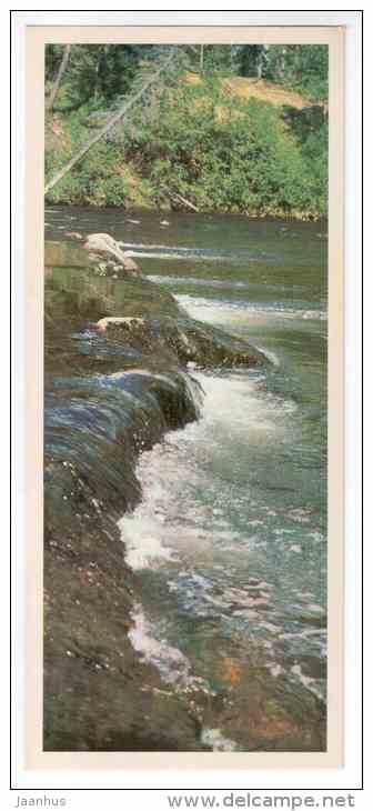 Rocky river - Lapland reserve - 1980 - Russia USSR - unused - JH Postcards