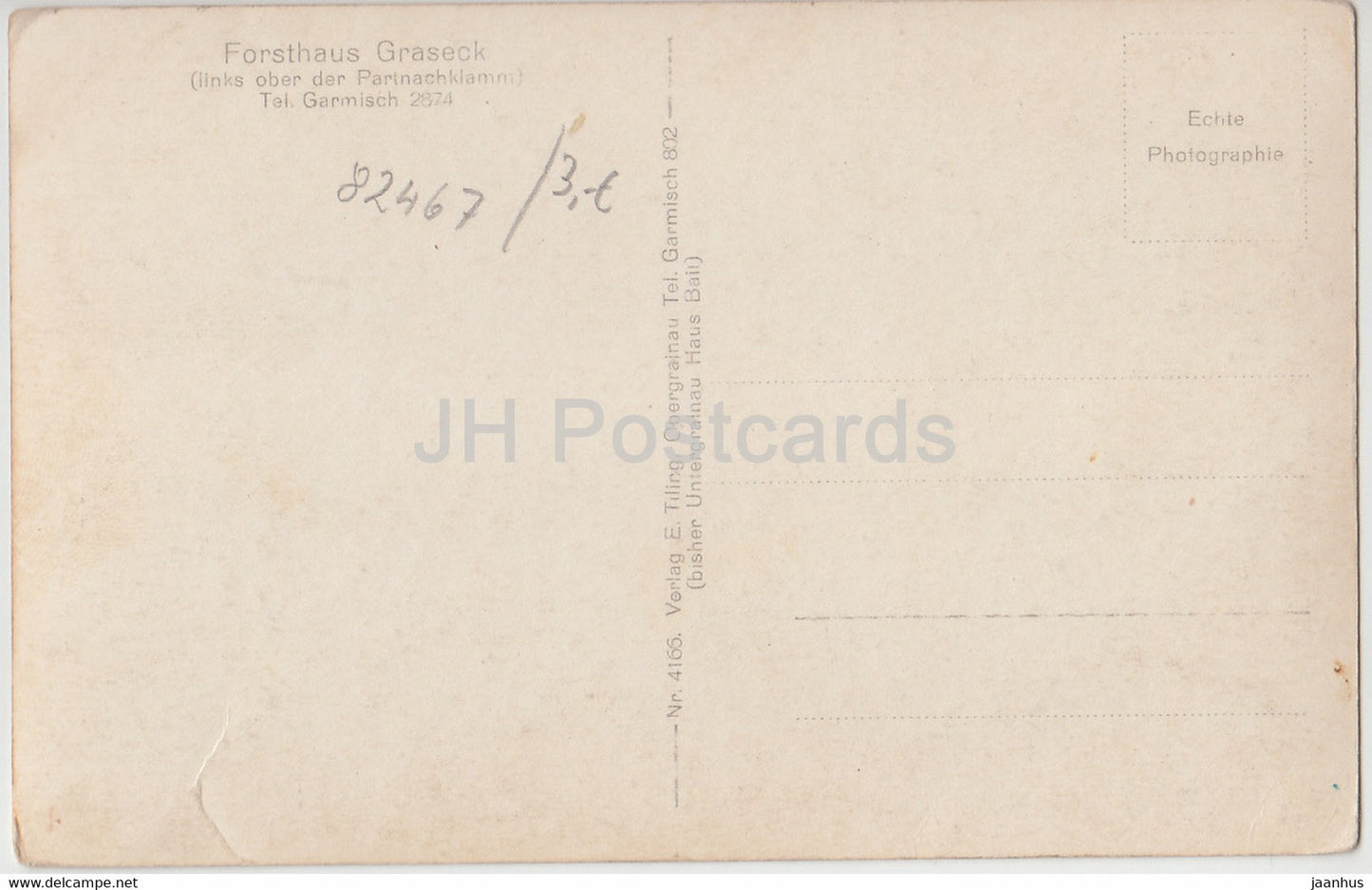 Forsthaus Graseck - 4165 - alte Postkarte - Deutschland - unbenutzt