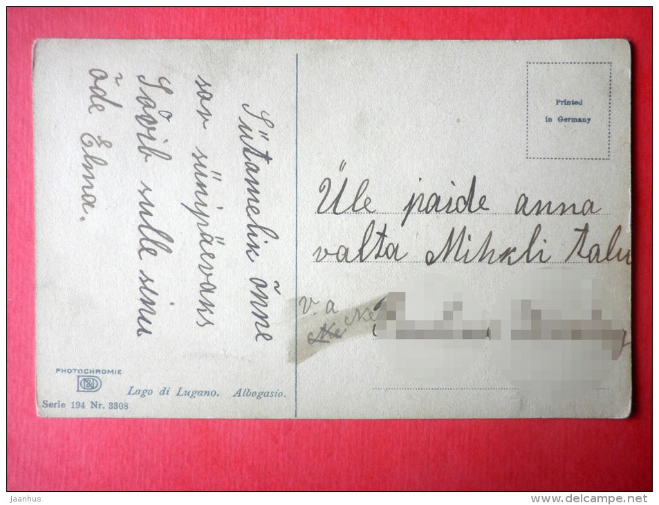 Lago di Lugano - Albogasio - Serie 194 - Nr. 3308 - Switzerland - old postcard - unused - JH Postcards