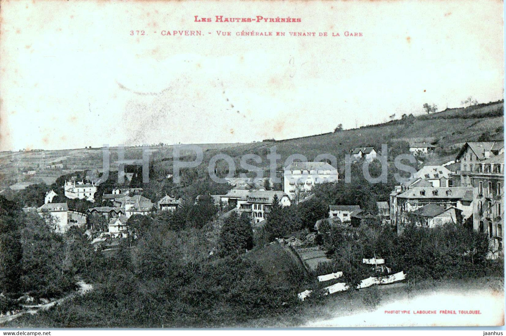 Capvern - Vue Generale en Venant de la Gare - Les Hautes Pyrenees - 372 - old postcard - 1907 - France - used - JH Postcards
