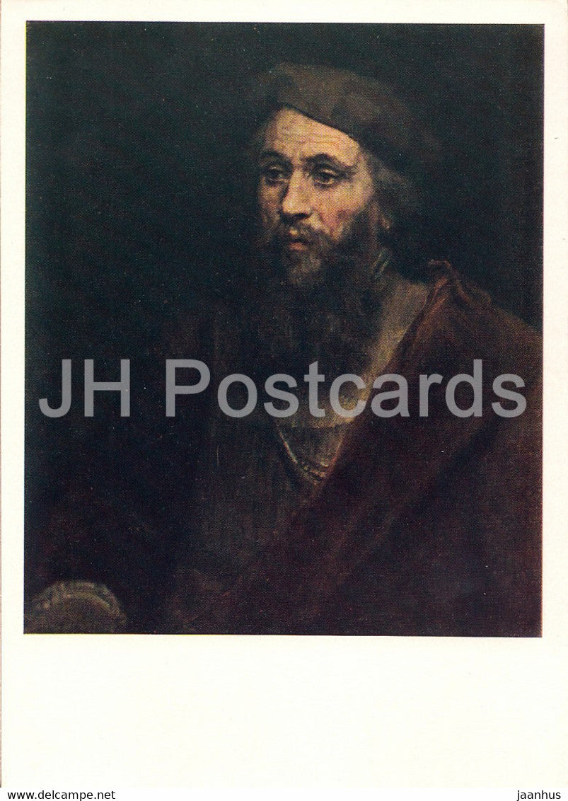 painting by Rembrandt - Portrait of a man - Dutch art - 1963 - Russia USSR - unused - JH Postcards