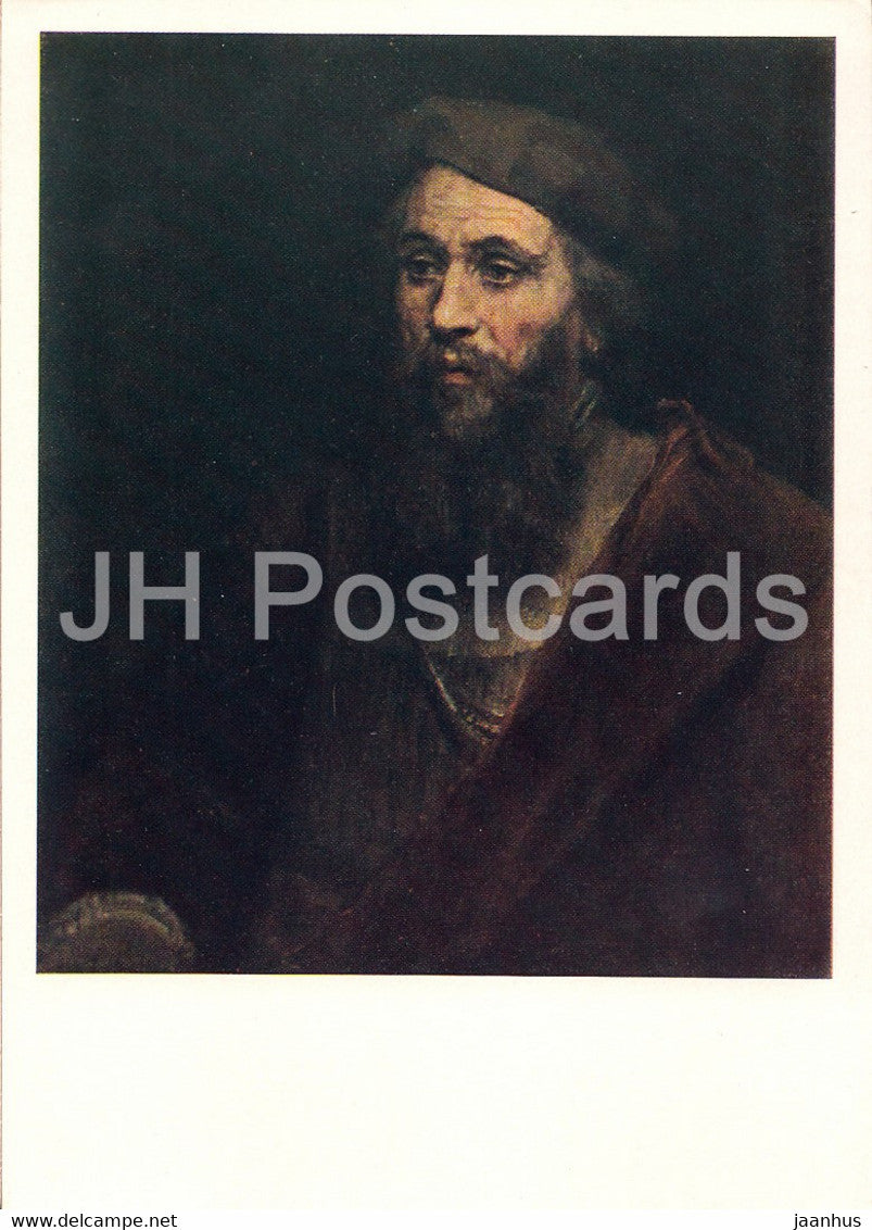 painting by Rembrandt - Portrait of a man - Dutch art - 1963 - Russia USSR - unused - JH Postcards