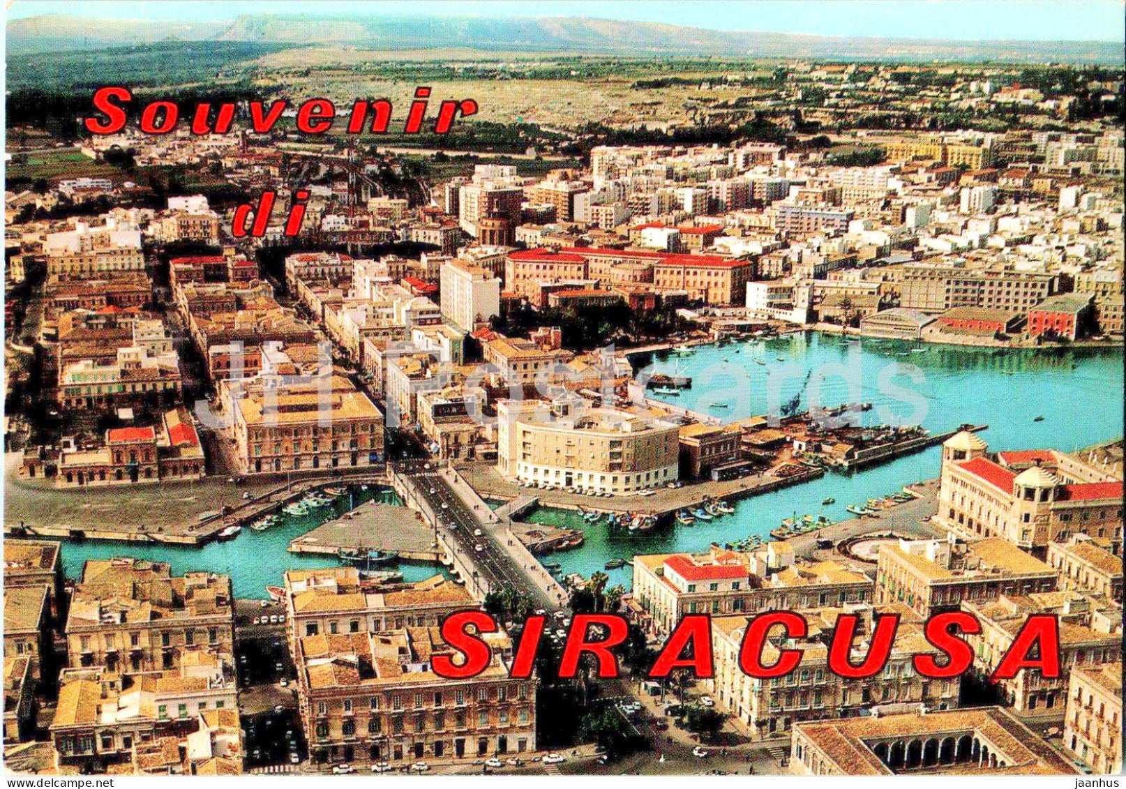 Souvenir di Siracusa - Panorama and Umberto bridge - 103 - Italy - unused - JH Postcards