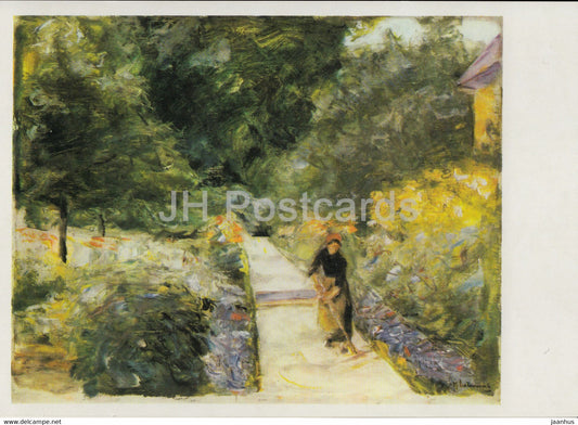 painting by Max Liebermann - Wannseegarten - garden - 1696 - German art - Germany DDR - unused - JH Postcards