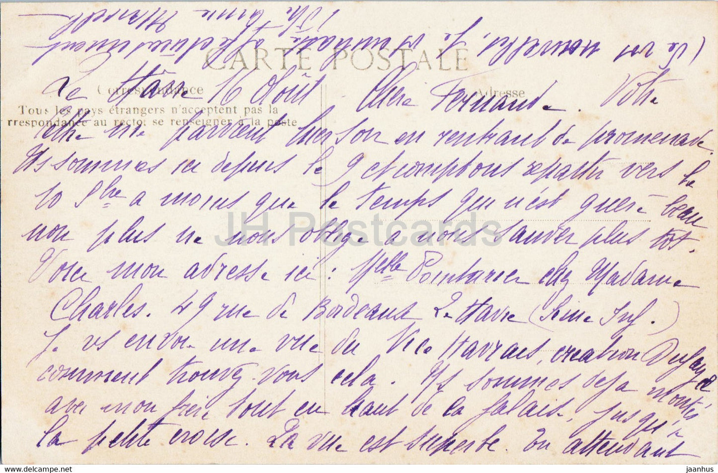 Sainte Adresse - pres le Havre - old postcard - France - used