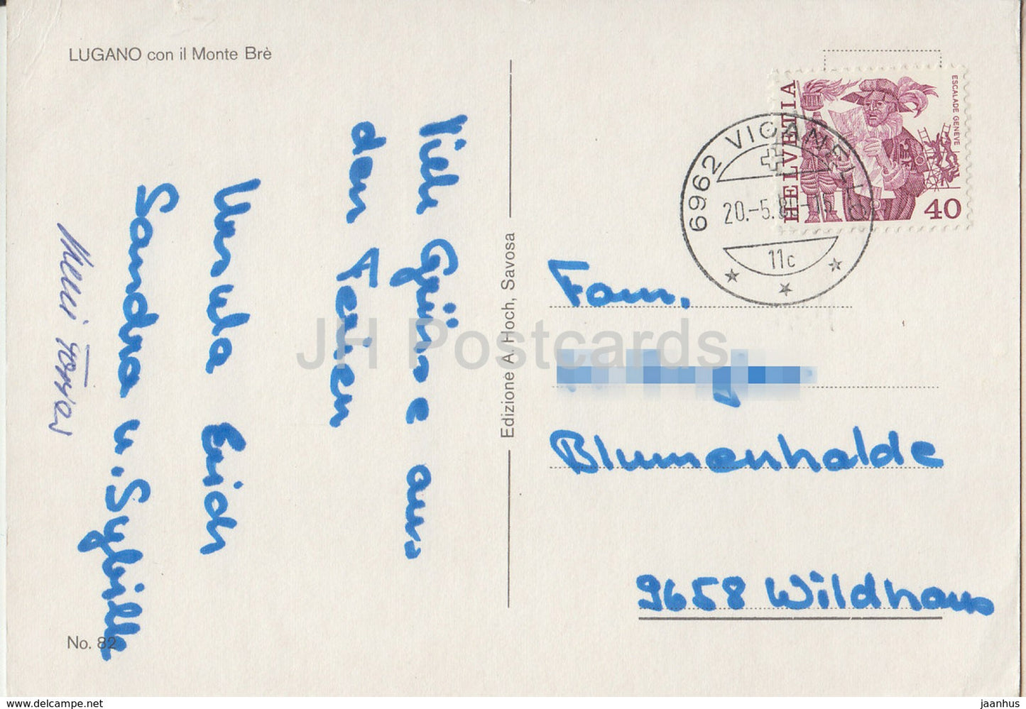 Lugano con il Monte Bre - 82 - 1980 - Switzerland - used