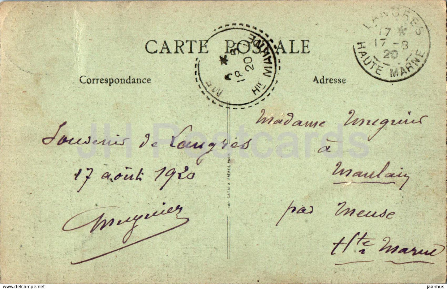 Langres - Vue générale altitude 473 mètres - La Haute Marne Illustrée - 141 - carte postale ancienne - 1920 - France - occasion 