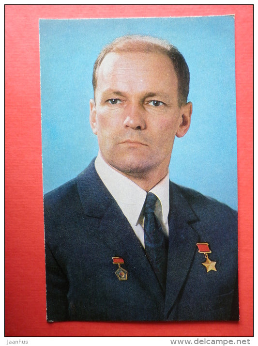 Nikolai Rukavishnikov , Soyuz 10, Soyuz 16, Soyuz 33 - Soviet Cosmonaut - space - 1973 - Russia USSR -unused - JH Postcards