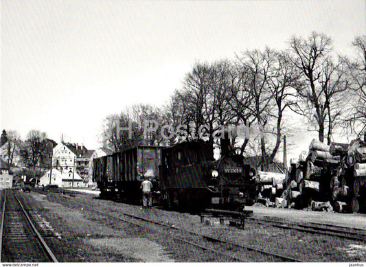 Schmalspurdampflokomotive 991561 - Bahnhof Schonheide West - train - railway - locomotive - Germany - unused - JH Postcards
