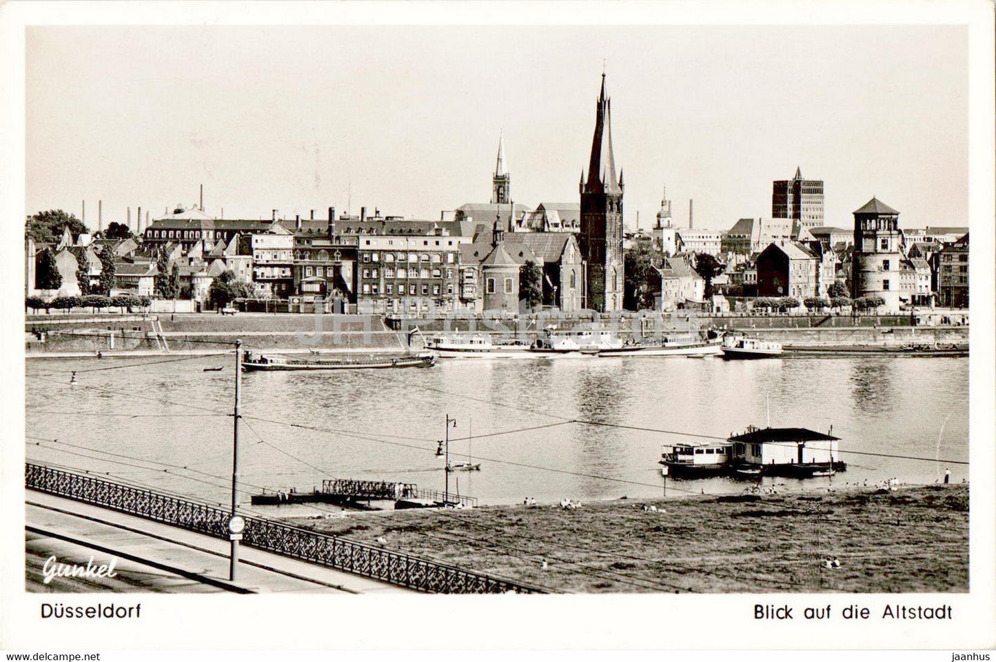 Dusseldorf - Blick auf die Altstadt - old postcard - 1955 - Germany - used - JH Postcards